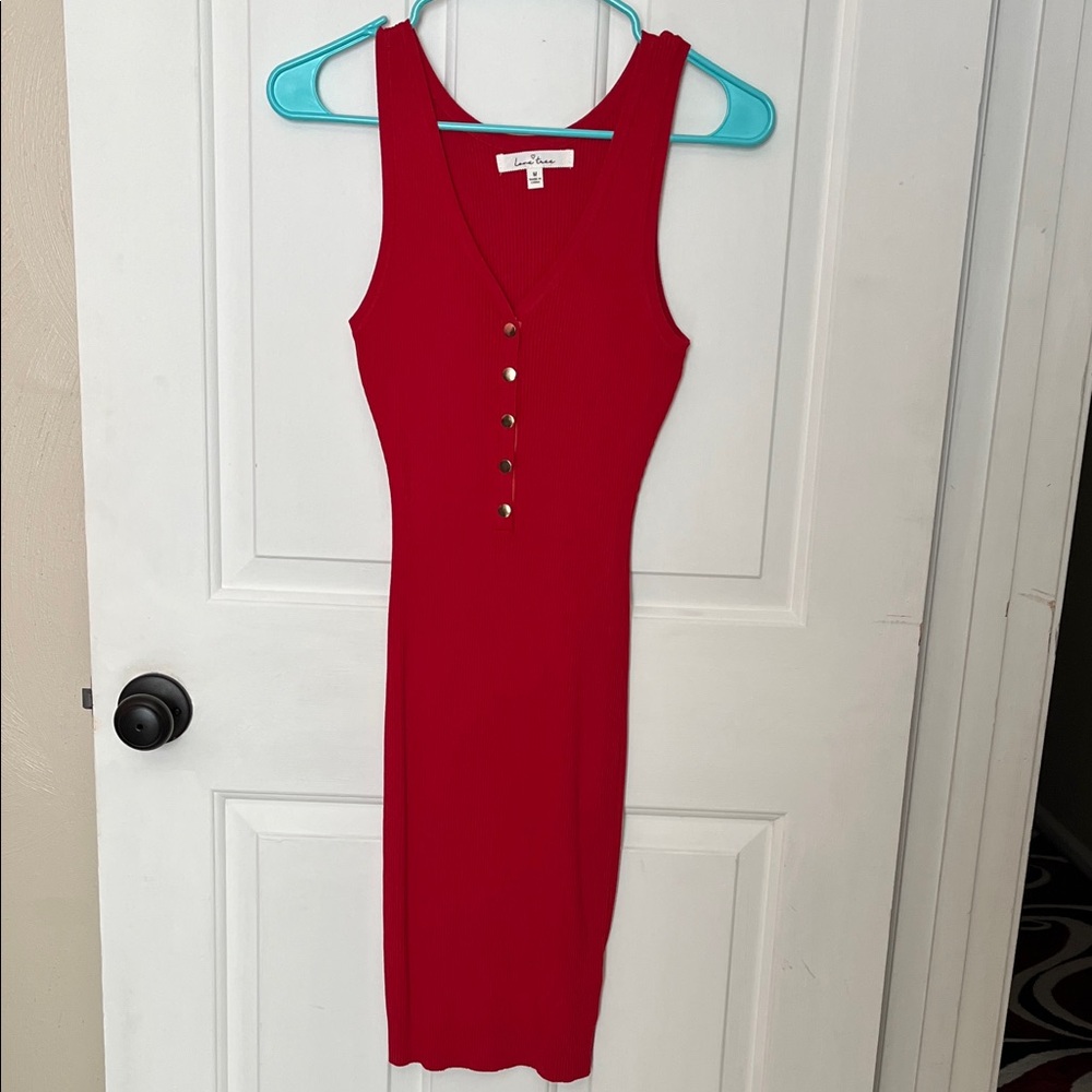 Love Tree Scarlet Sleeveless Midi Dress